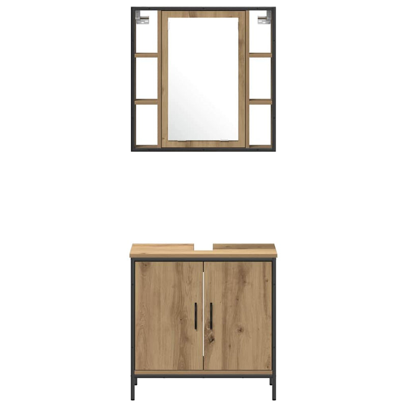vidaXL Fürdőszobai Mosdószekrények Barna 33 x 33 x 185.5 cm Faanyag