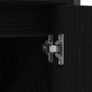 vidaXL Fürdőszobai Mosdószekrények polcokkal 3 pcs Fekete Faanyag