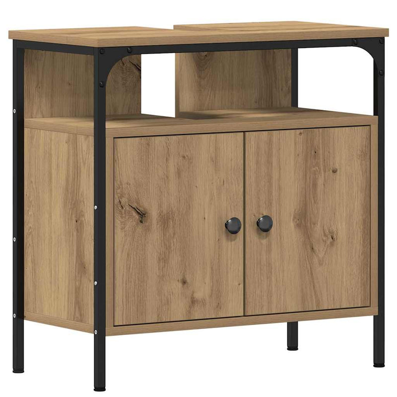 vidaXL Fürdőszobai Mosdószekrények 3 pcs Barna 80 x 30 x 60 cm Faanyag