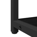 vidaXL Fürdőszobai Mosdószekrények polcokkal 3 pcs Fekete Faanyag