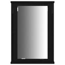 vidaXL Fürdőszobai Mosdószekrények polcokkal 3 pcs Fekete Faanyag