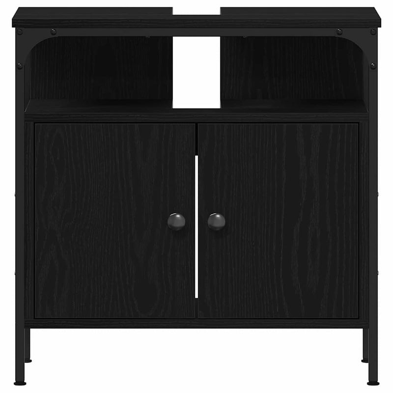 vidaXL Fürdőszobai Mosdószekrények 3 pcs Fekete 80 x 30 x 60 cm