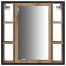 vidaXL Fürdőszobai Mosdószekrények polcokkal 3 pcs Barna Faanyag