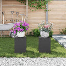 vidaXL Növényállvány 2 pcs Fekete 24 x 24 x 35 cm Acél