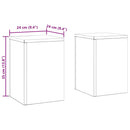 vidaXL Növényállvány 2 pcs Fekete 24 x 24 x 35 cm Acél