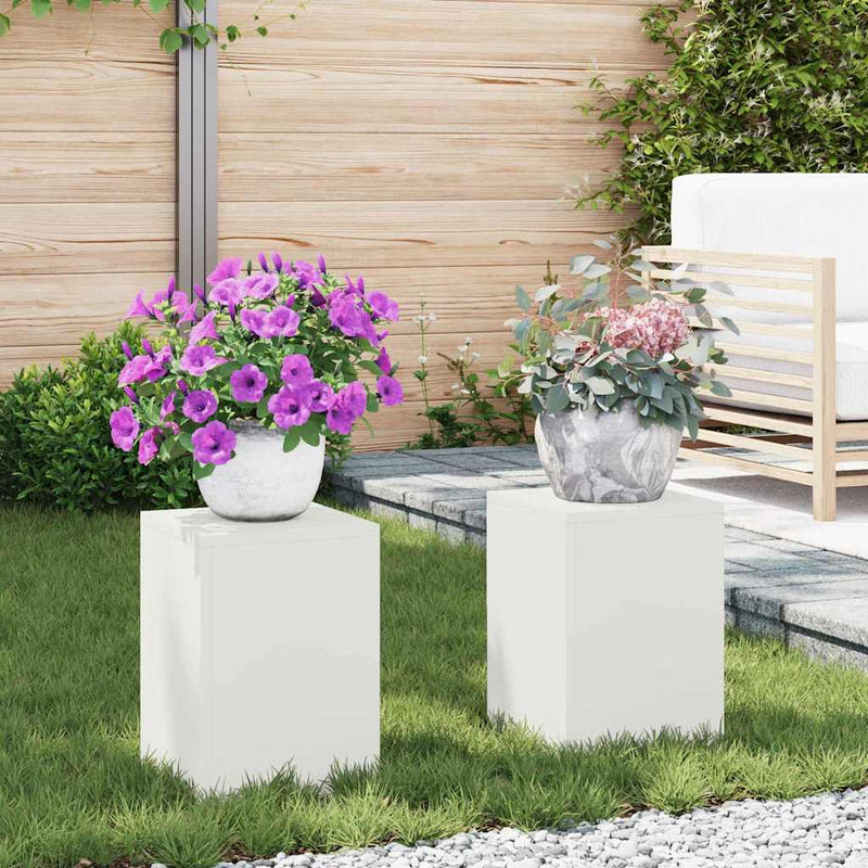 vidaXL Növényállványok 2 pcs Fehér 24 x 24 x 35 cm Acél