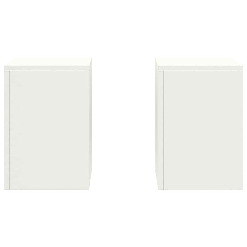 vidaXL Növényállványok 2 pcs Fehér 24 x 24 x 35 cm Acél