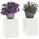 vidaXL Növényállvány 2 pcs Fehér 24 x 24 x 35 cm Acél