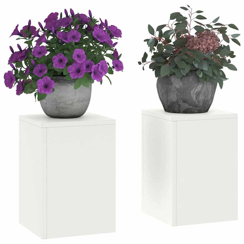 vidaXL Növényállványok 2 pcs Fehér 24 x 24 x 35 cm Acél
