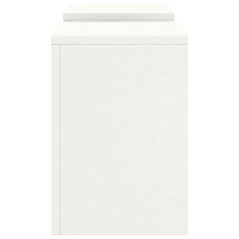 vidaXL Növényállványok 2 pcs Fehér 24 x 24 x 35 cm Acél