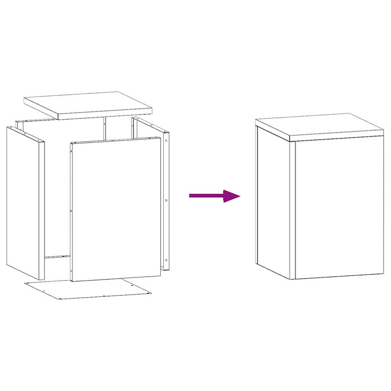 vidaXL Növényállványok 2 pcs Antracit 24 x 24 x 35 cm Acél