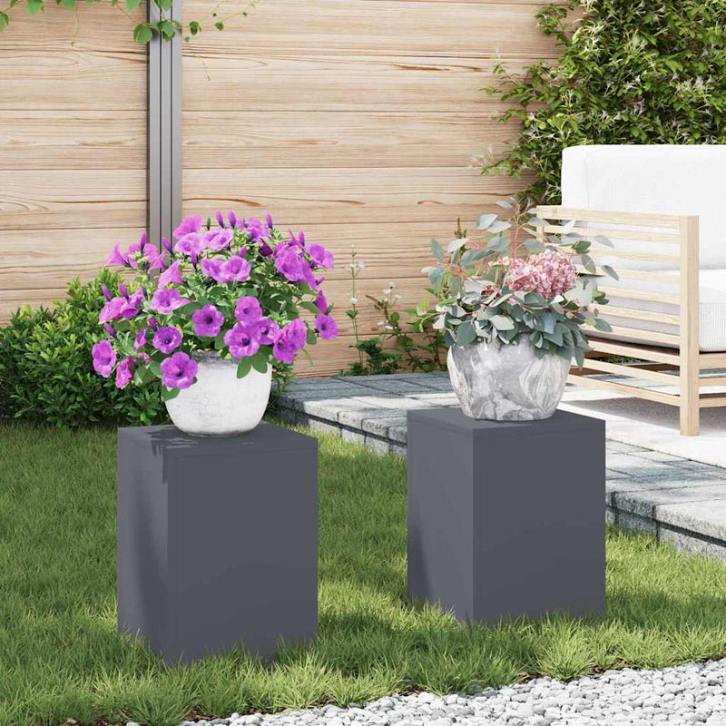 vidaXL Növényállványok 2 pcs Antracit 24 x 24 x 35 cm Acél