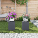 vidaXL Növényállvány 2 pcs Antracit 24 x 24 x 35 cm Acél