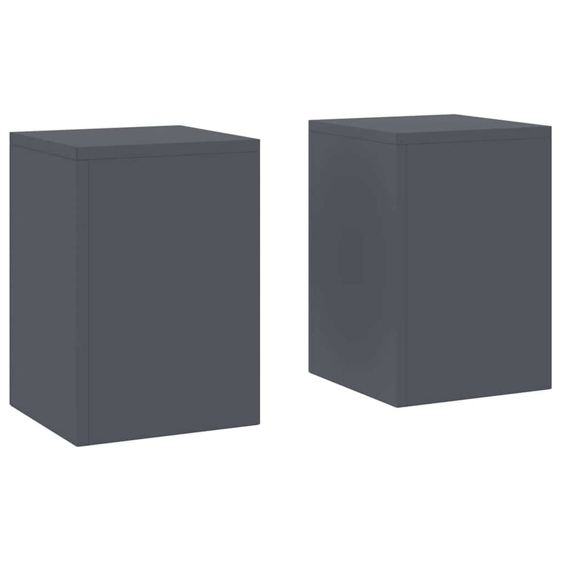 vidaXL Növényállványok 2 pcs Antracit 24 x 24 x 35 cm Acél