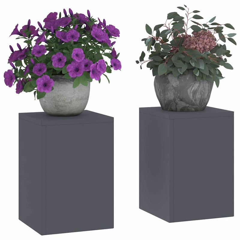 vidaXL Növényállványok 2 pcs Antracit 24 x 24 x 35 cm Acél
