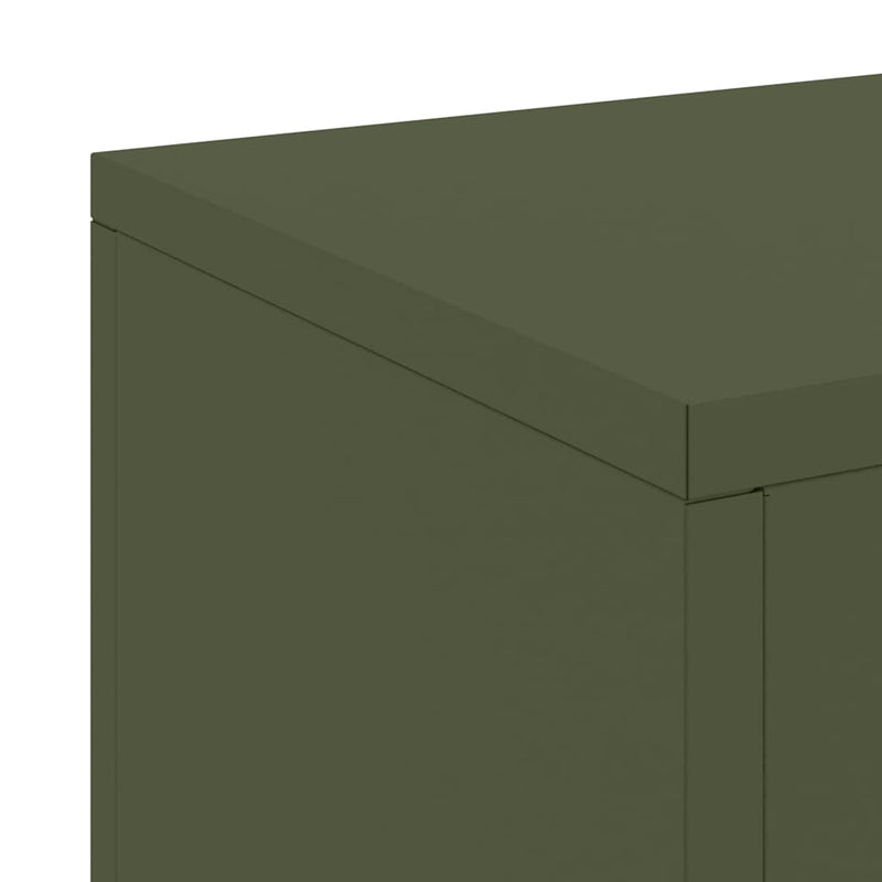 vidaXL Növényállványok 2 pcs Oliva zöld 24 x 24 x 35 cm Acél
