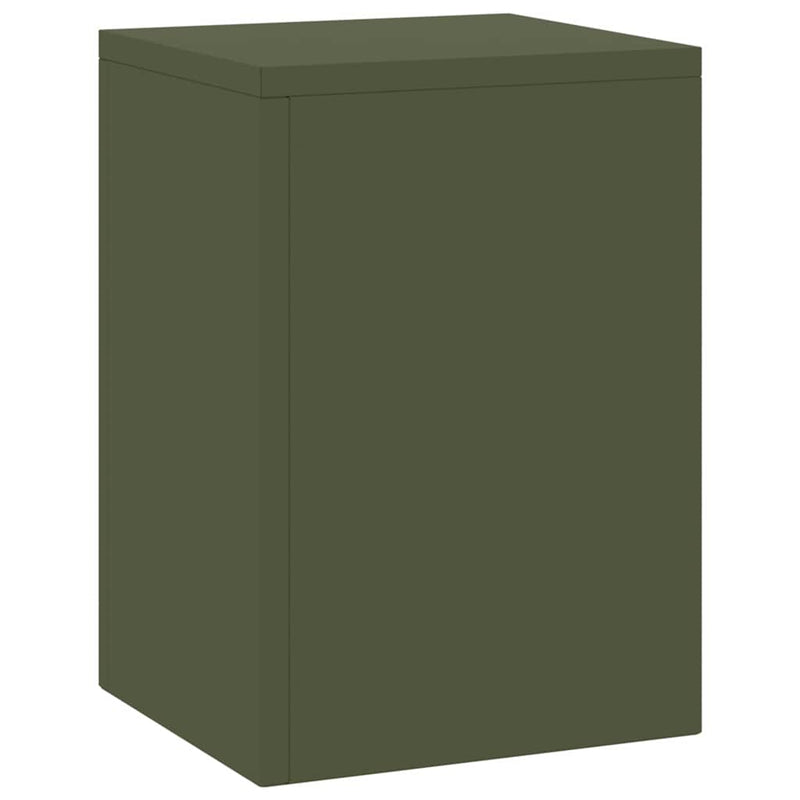 vidaXL Növényállványok 2 pcs Oliva zöld 24 x 24 x 35 cm Acél
