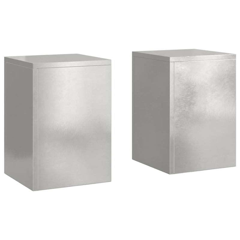 vidaXL Növényállványok 2 pcs Ezüst 24 x 24 x 35 cm Rozsdamentes acél