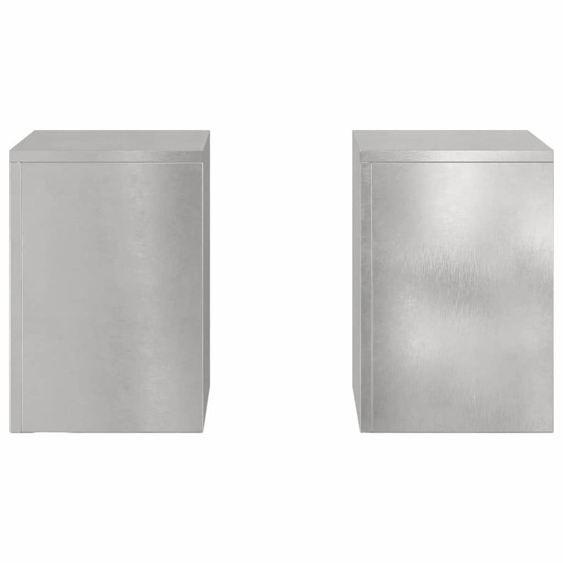 vidaXL Növényállványok 2 pcs Ezüst 24 x 24 x 35 cm Rozsdamentes acél