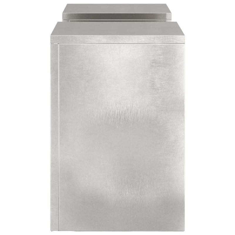 vidaXL Növényállványok 2 pcs Ezüst 24 x 24 x 35 cm Rozsdamentes acél