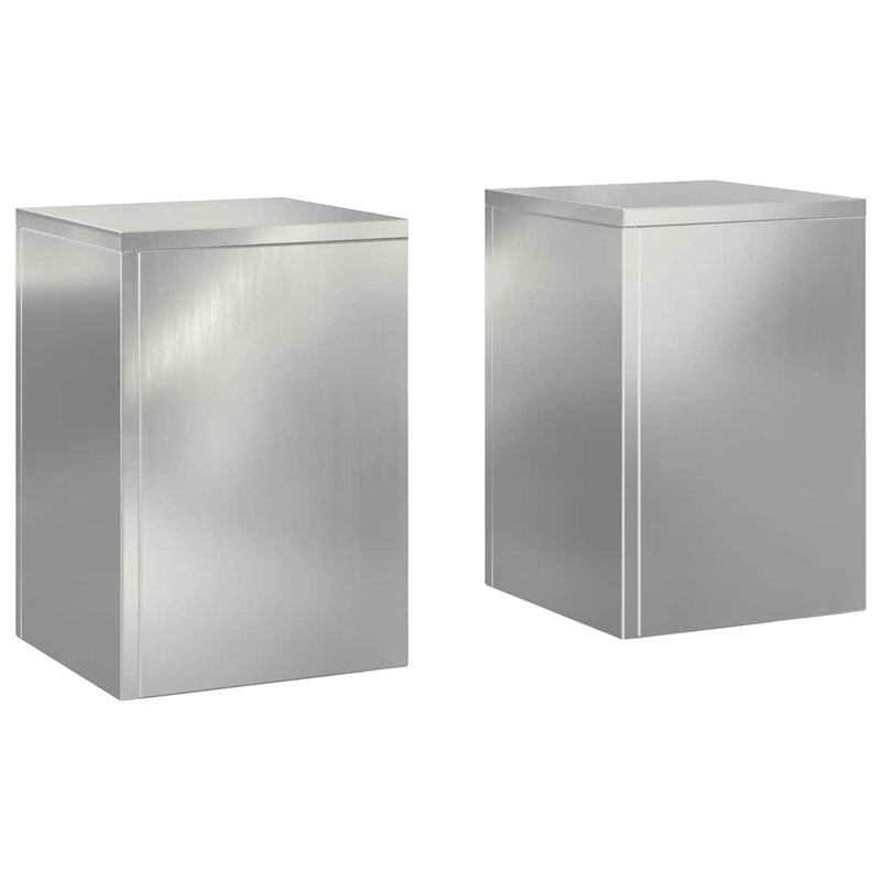 vidaXL Növényállványok 2 pcs Ezüst 24 x 24 x 35 cm Horganyzott acél