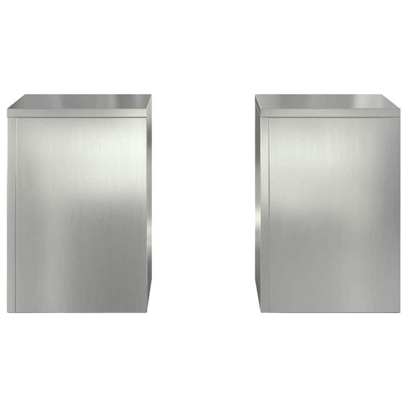 vidaXL Növényállványok 2 pcs Ezüst 24 x 24 x 35 cm Horganyzott acél