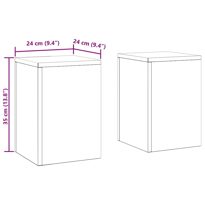vidaXL Növényállványok 2 pcs Ezüst 24 x 24 x 35 cm Horganyzott acél