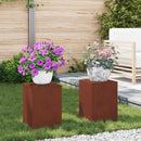 vidaXL Növényállvány 2 pcs Rozsdás 24 x 24 x 35 cm Időjárásálló acél
