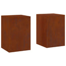 vidaXL Növényállvány 2 pcs Rozsdás 24 x 24 x 35 cm Időjárásálló acél