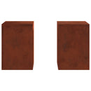 vidaXL Növényállvány 2 pcs Rozsdás 24 x 24 x 35 cm Időjárásálló acél