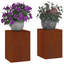 vidaXL Növényállvány 2 pcs Rozsdás 24 x 24 x 35 cm Időjárásálló acél