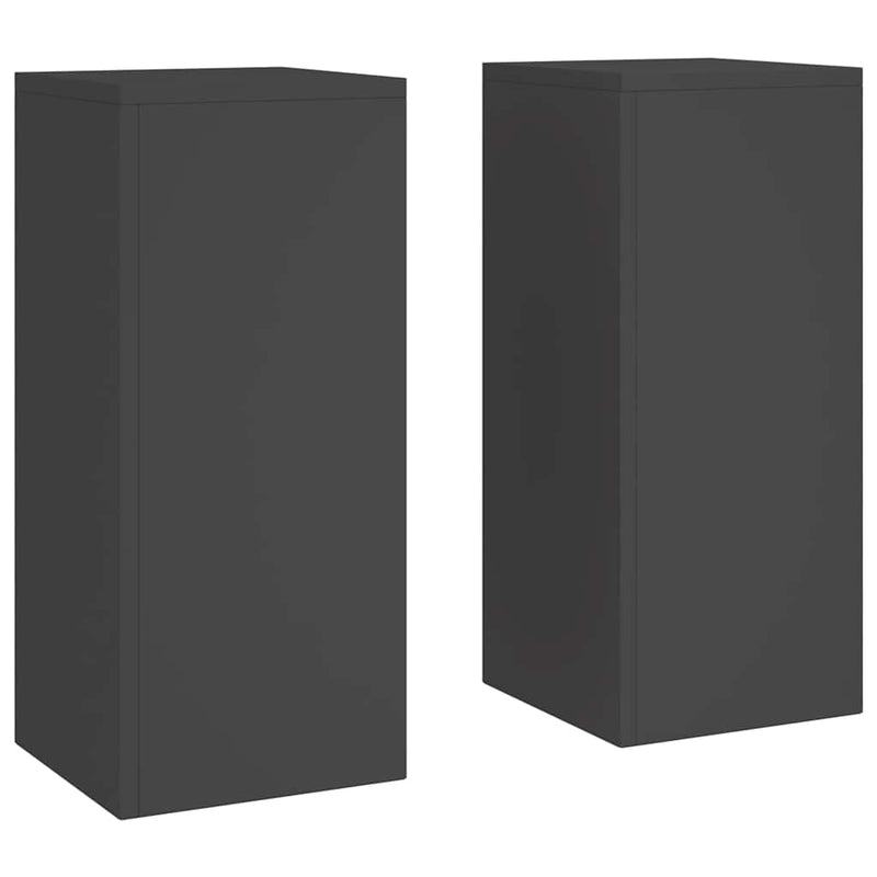 vidaXL Növényállványok 2 pcs Fekete 24 x 24 x 55 cm Acél
