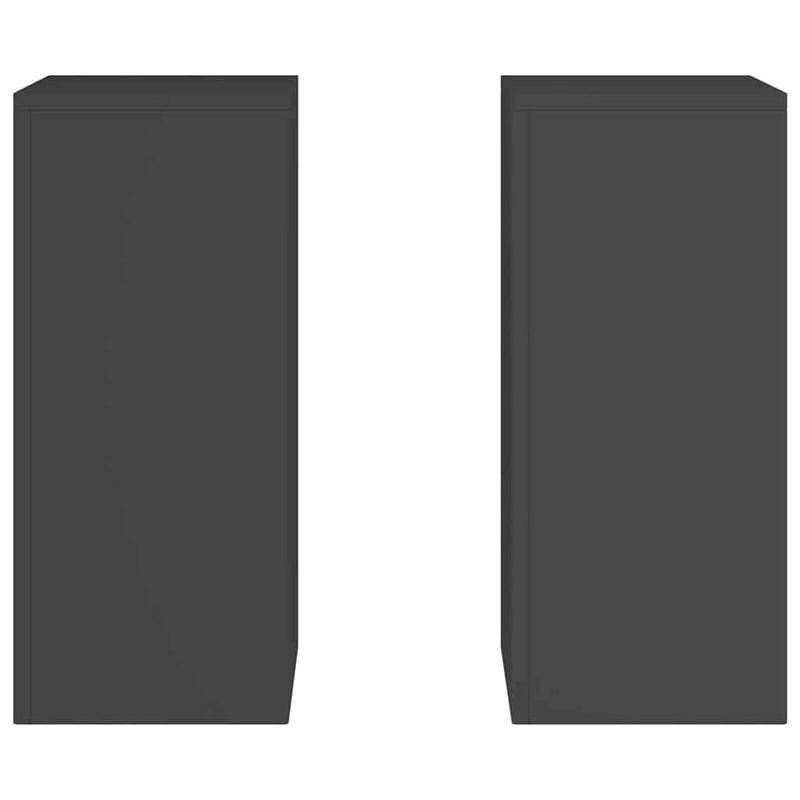 vidaXL Növényállványok 2 pcs Fekete 24 x 24 x 55 cm Acél