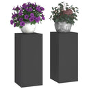 vidaXL Növényállvány 2 pcs Fekete 24 x 24 x 55 cm Acél