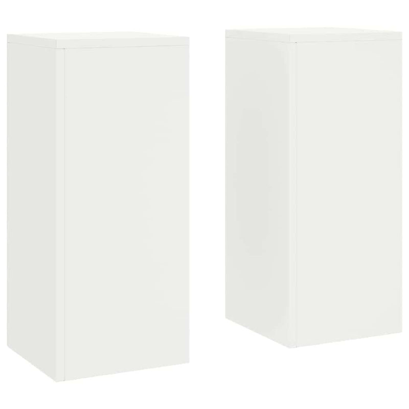 vidaXL Növényállványok 2 pcs Fehér 24 x 24 x 55 cm Acél