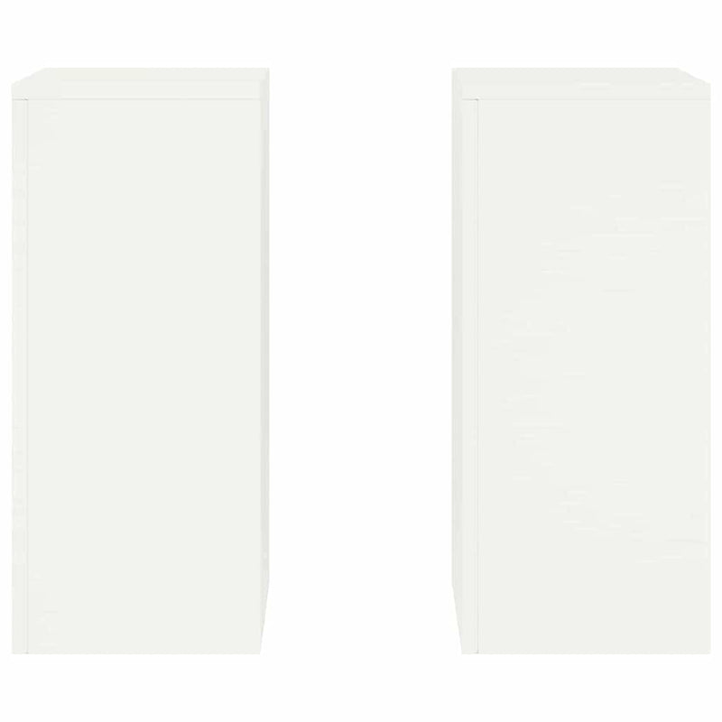 vidaXL Növényállványok 2 pcs Fehér 24 x 24 x 55 cm Acél