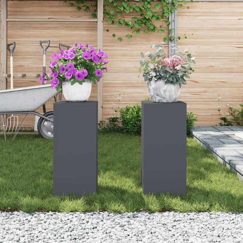 vidaXL Növényállványok 2 pcs Antracit 24 x 24 x 55 cm Acél