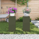 vidaXL Növényállvány 2 pcs Oliva zöld 24 x 24 x 55 cm Acél