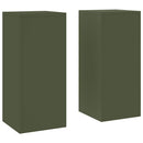 vidaXL Növényállvány 2 pcs Oliva zöld 24 x 24 x 55 cm Acél