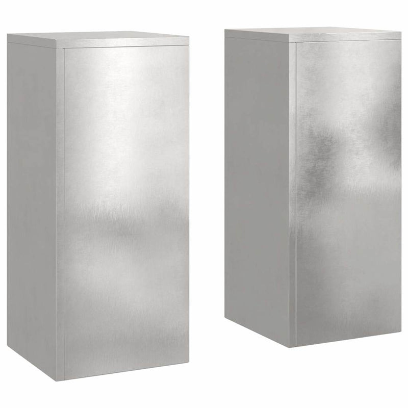 vidaXL Növényállványok 2 pcs Ezüst 24 x 24 x 55 cm Rozsdamentes acél