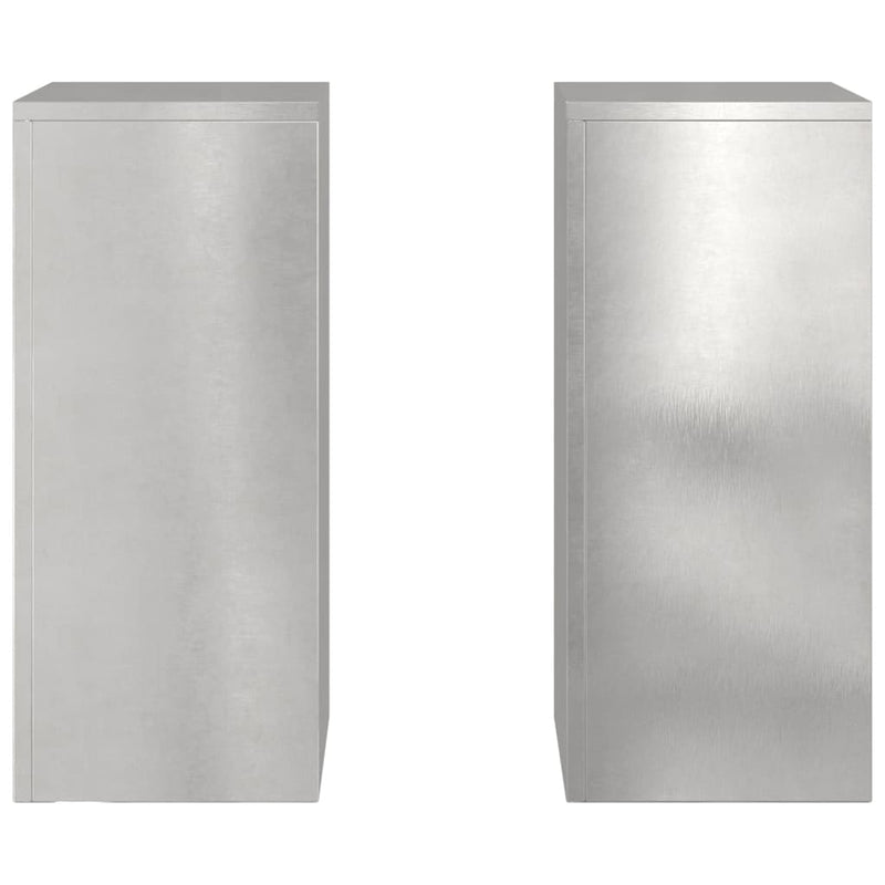 vidaXL Növényállványok 2 pcs Ezüst 24 x 24 x 55 cm Rozsdamentes acél