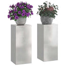 vidaXL Növényállvány 2 pcs Ezüst 24 x 24 x 55 cm Rozsdamentes acél