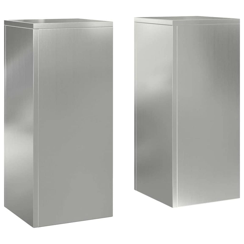 vidaXL Növényállványok 2 pcs Ezüst 24 x 24 x 55 cm Horganyzott acél