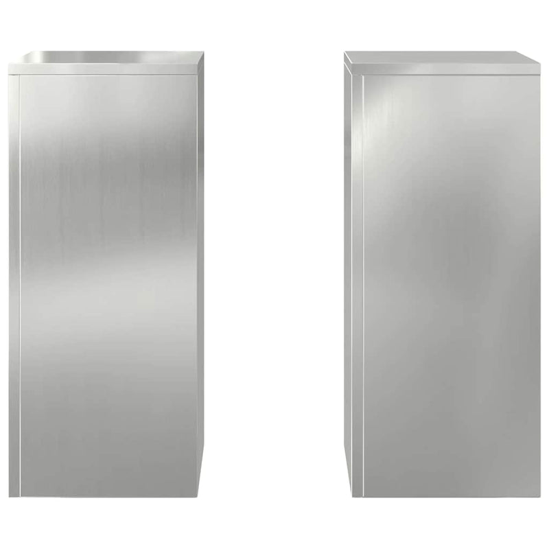 vidaXL Növényállványok 2 pcs Ezüst 24 x 24 x 55 cm Horganyzott acél