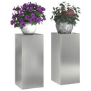 vidaXL Növényállvány 2 pcs Ezüst 24 x 24 x 55 cm Horganyzott acél