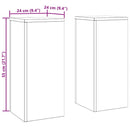 vidaXL Növényállvány 2 pcs Ezüst 24 x 24 x 55 cm Horganyzott acél