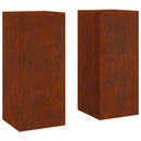 vidaXL Növényállvány 2 pcs Rozsdás 24 x 24 x 55 cm Időjárásálló acél