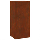 vidaXL Növényállvány 2 pcs Rozsdás 24 x 24 x 55 cm Időjárásálló acél