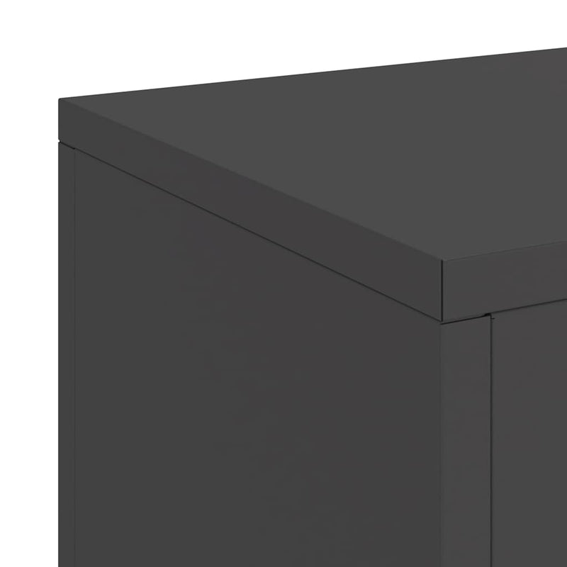 vidaXL Növényállványok 2 pcs Fekete 24 x 24 x 75 cm Acél