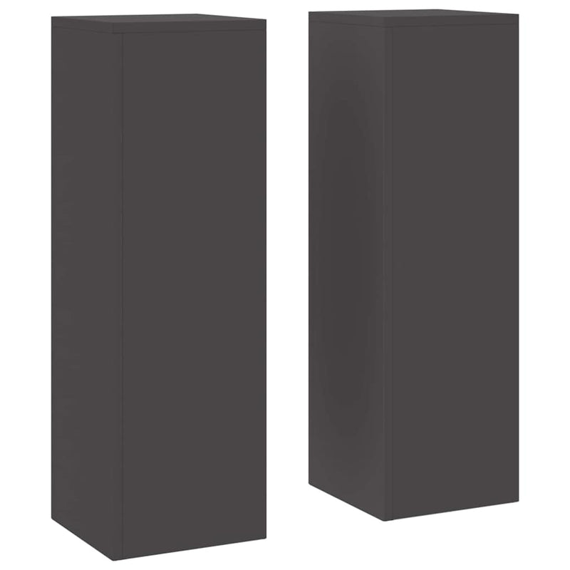 vidaXL Növényállványok 2 pcs Fekete 24 x 24 x 75 cm Acél